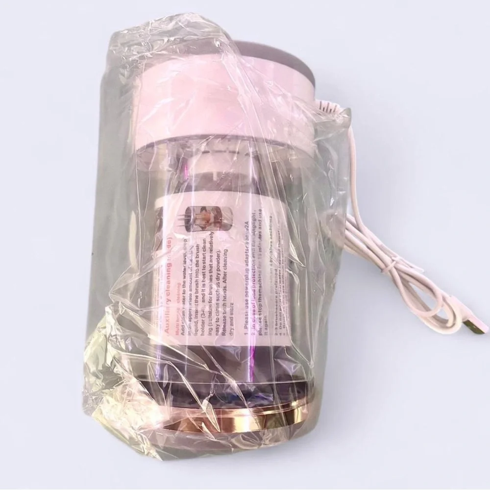 BRAND NEW 2-in-1 Electric Makeup Brush Portable Cleaner Machine And Storage